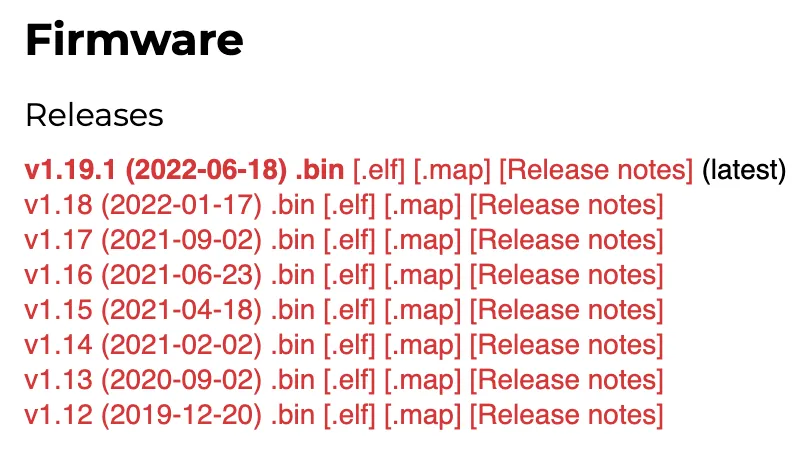 micropython esp32 firmware versions