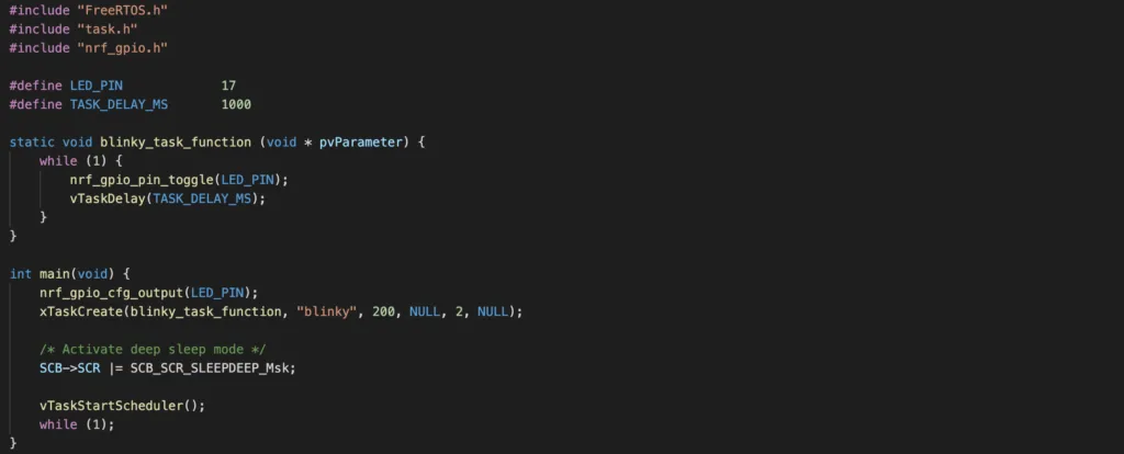 freertos blinky example code
