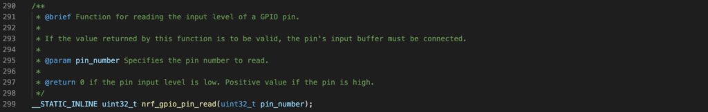  API to read an input pin 