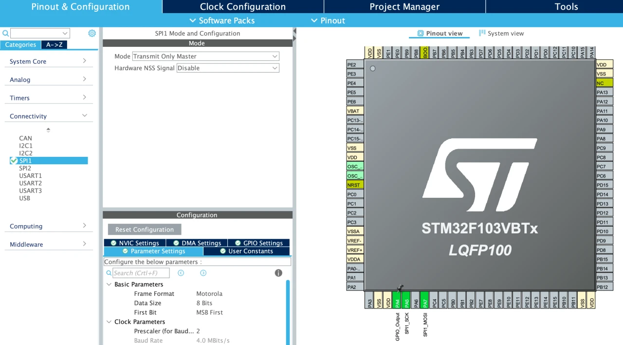 STM32 SPI Master Using STM32CubeIDE And HAL